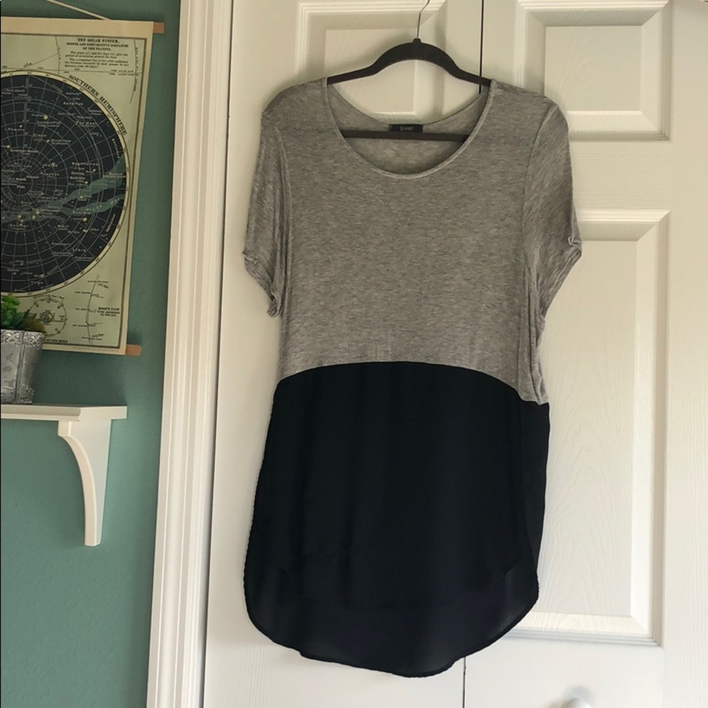 Half Black Half Grey Shirt